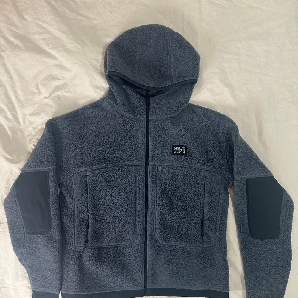 Mountain Hardwear Gray Zip-Up Jacket with Hood